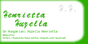 henrietta huzella business card